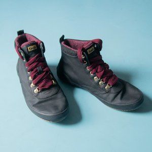 Keds Scout Black Waterproof Chunky Lace Up Sneaker Ankle Boots Sz 8